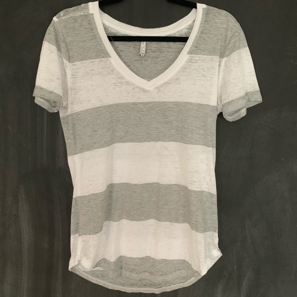 Simple grey and white t-shirt